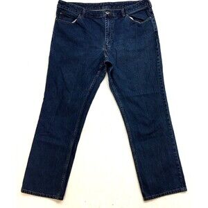 DULUTH TRADING Men 42x30 Regular Fit Straight Stone Wash Denim Blue Jean